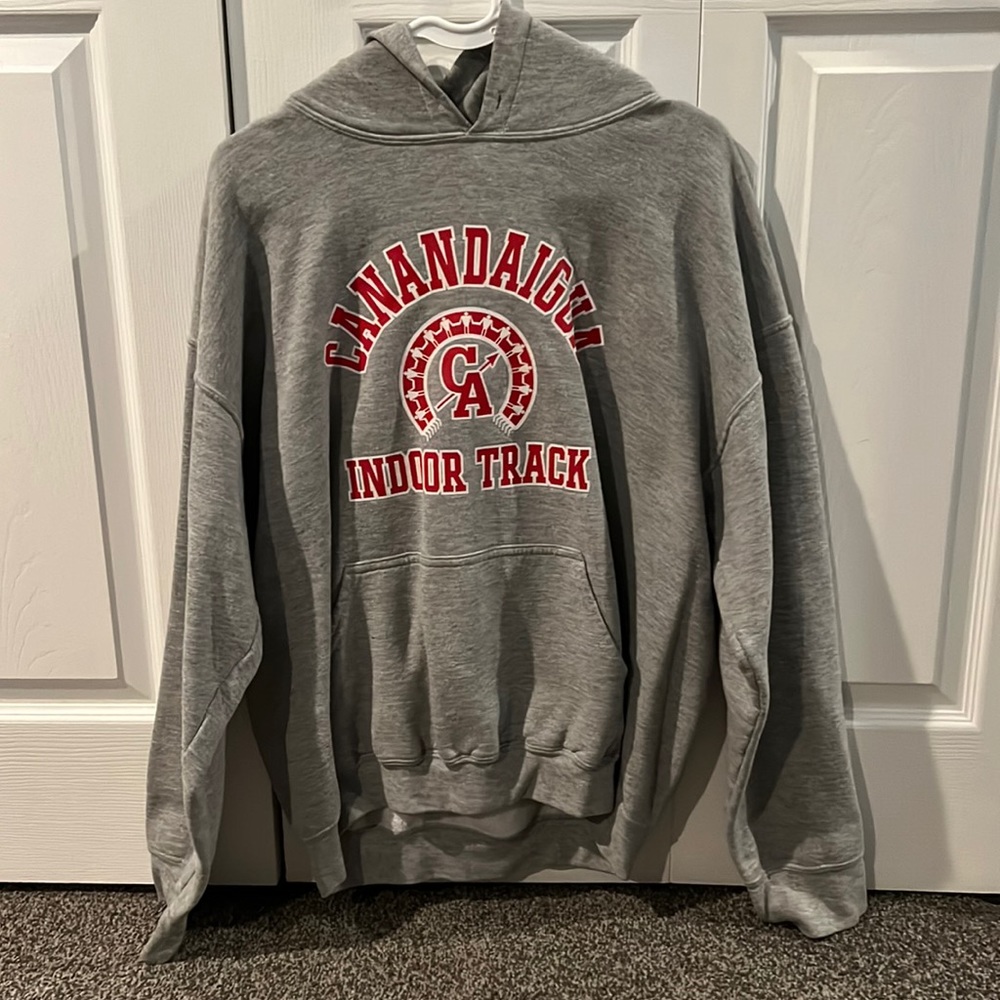 Vintage indoor track sweatshirt, Grey, Size Large